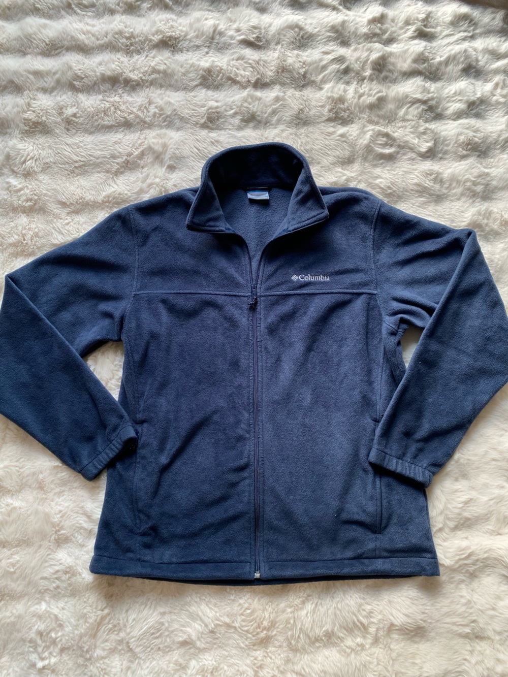 Columbia Men's Navy Zip-Up Fleece Jacket